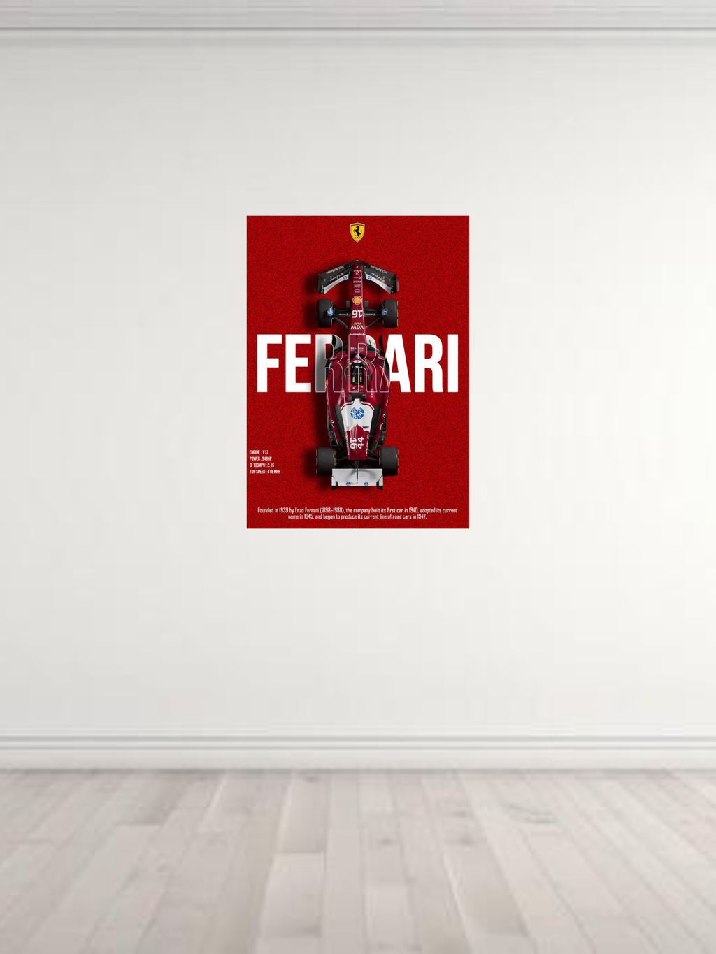 Ferrari F1 Car Poster