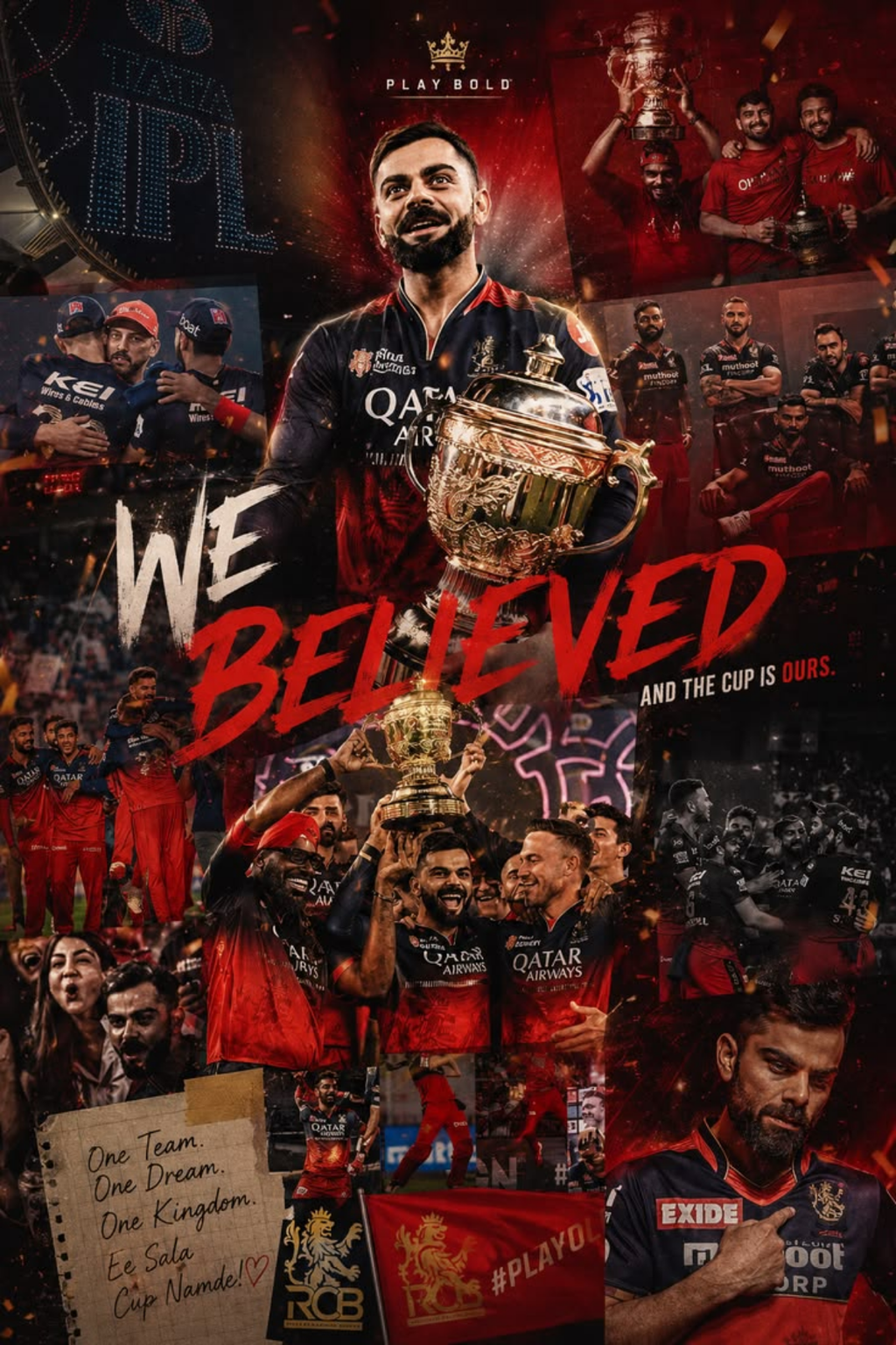 RCB Cricket Team Poster