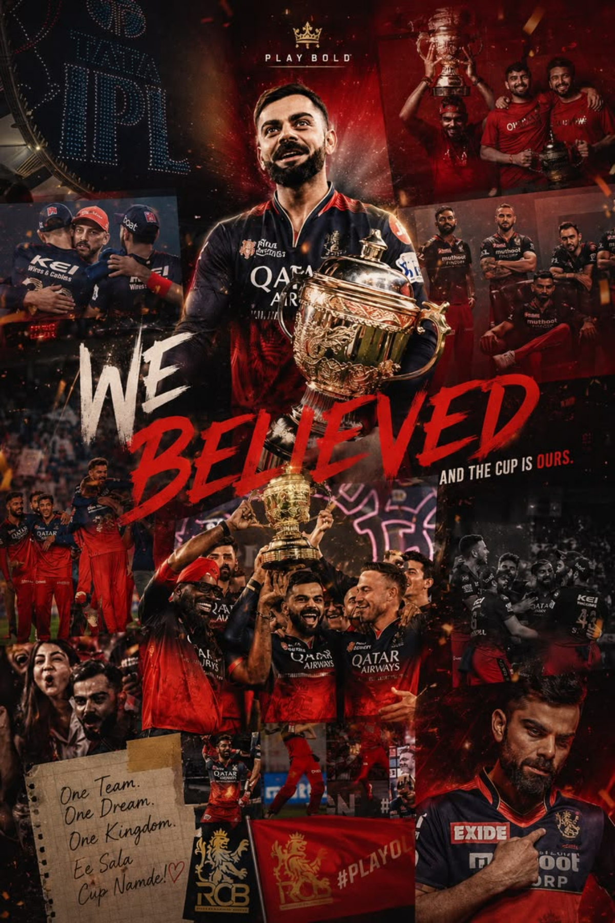 RCB Cricket Team Poster