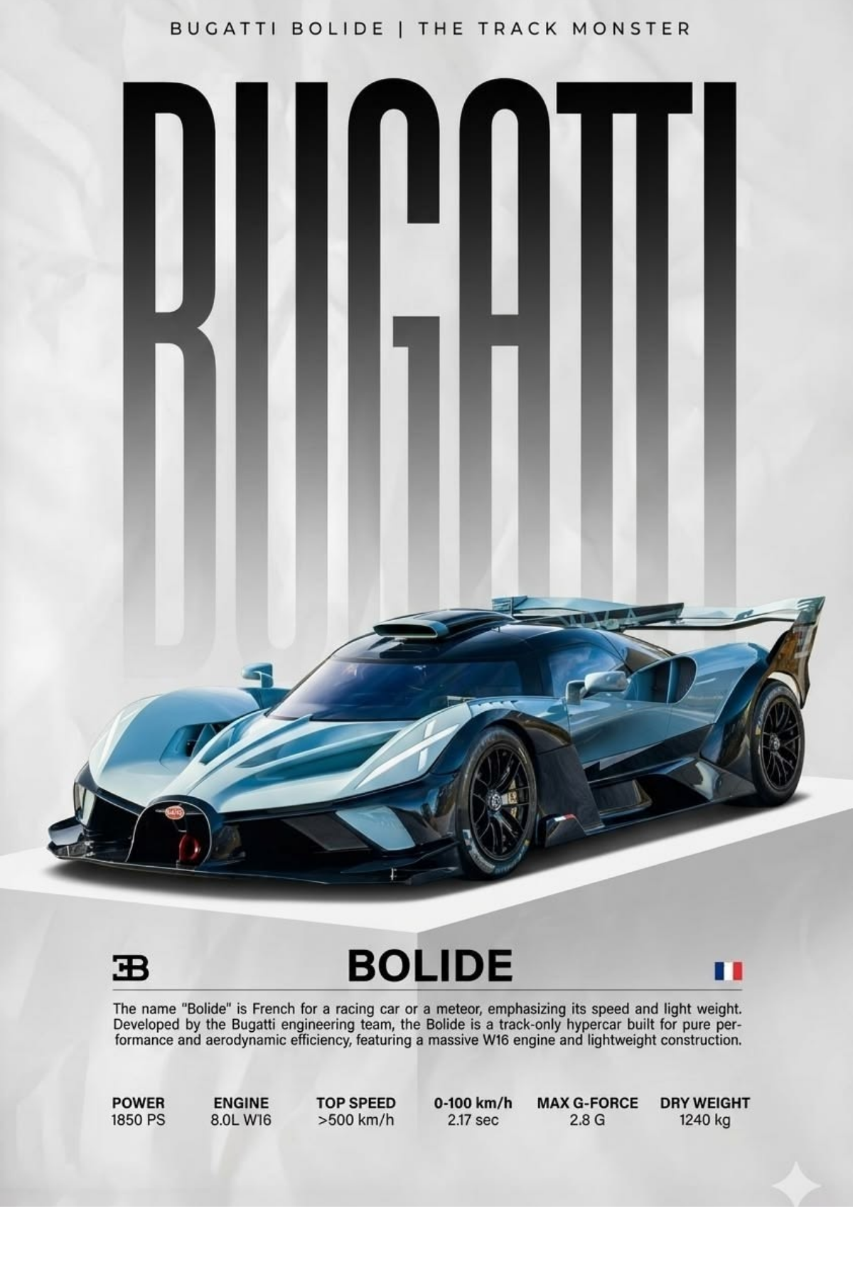 Bugatti Bolide Poster