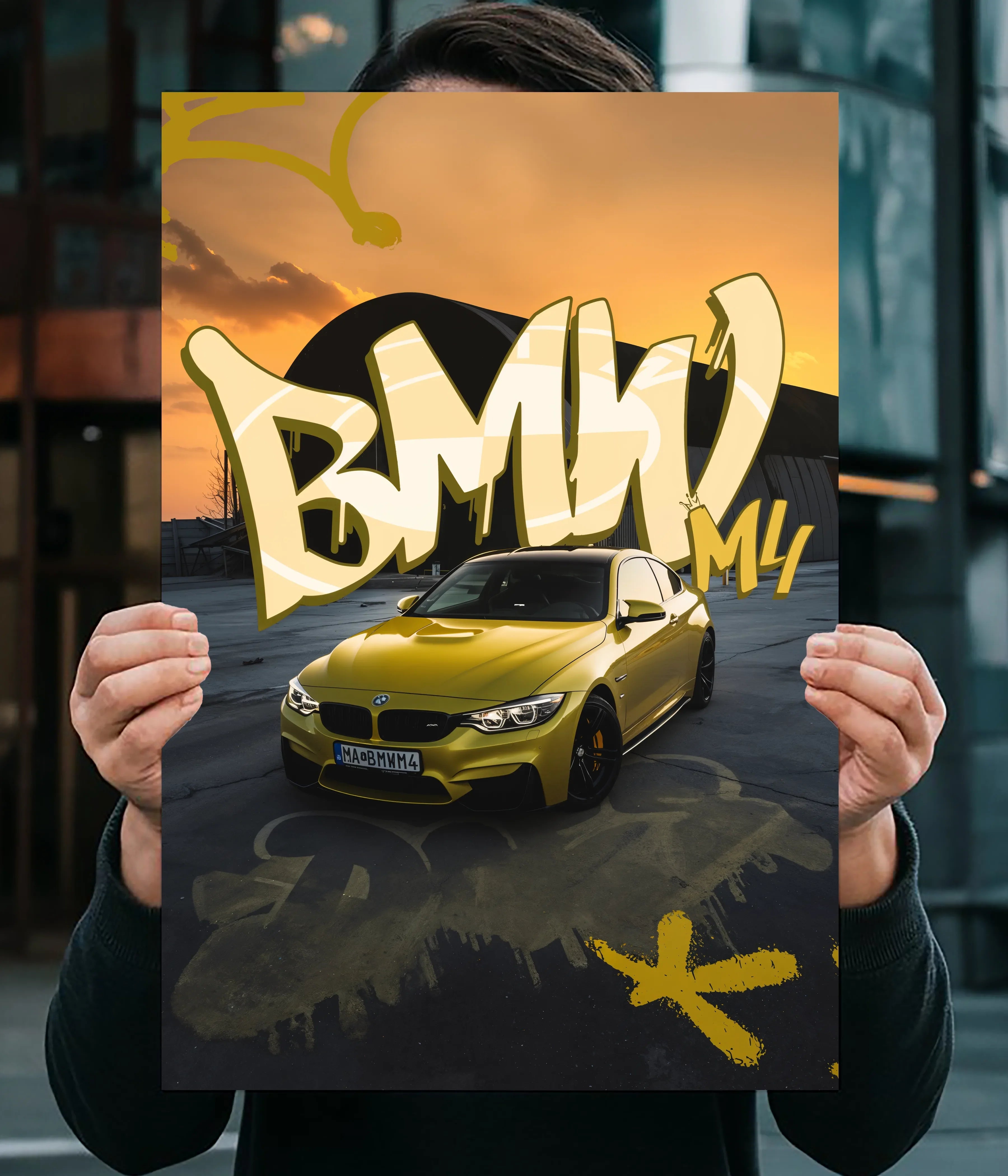 BMW M4 Luxury Car Wall Poster