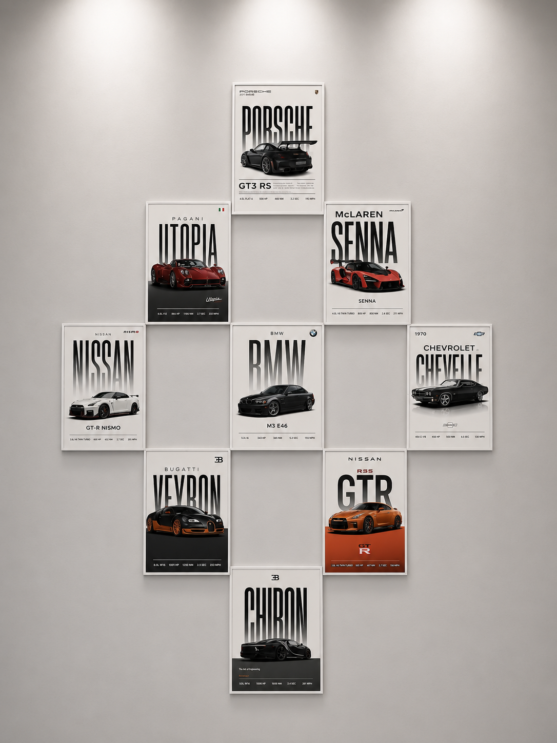 Cars Poster Set of 9 – A6