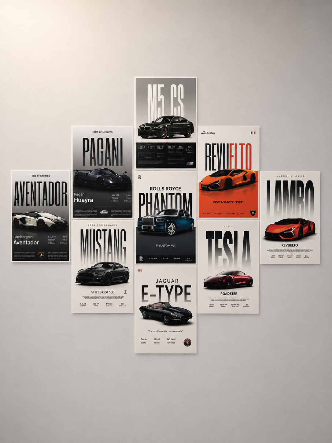 Cars Poster Set of 9 – A6