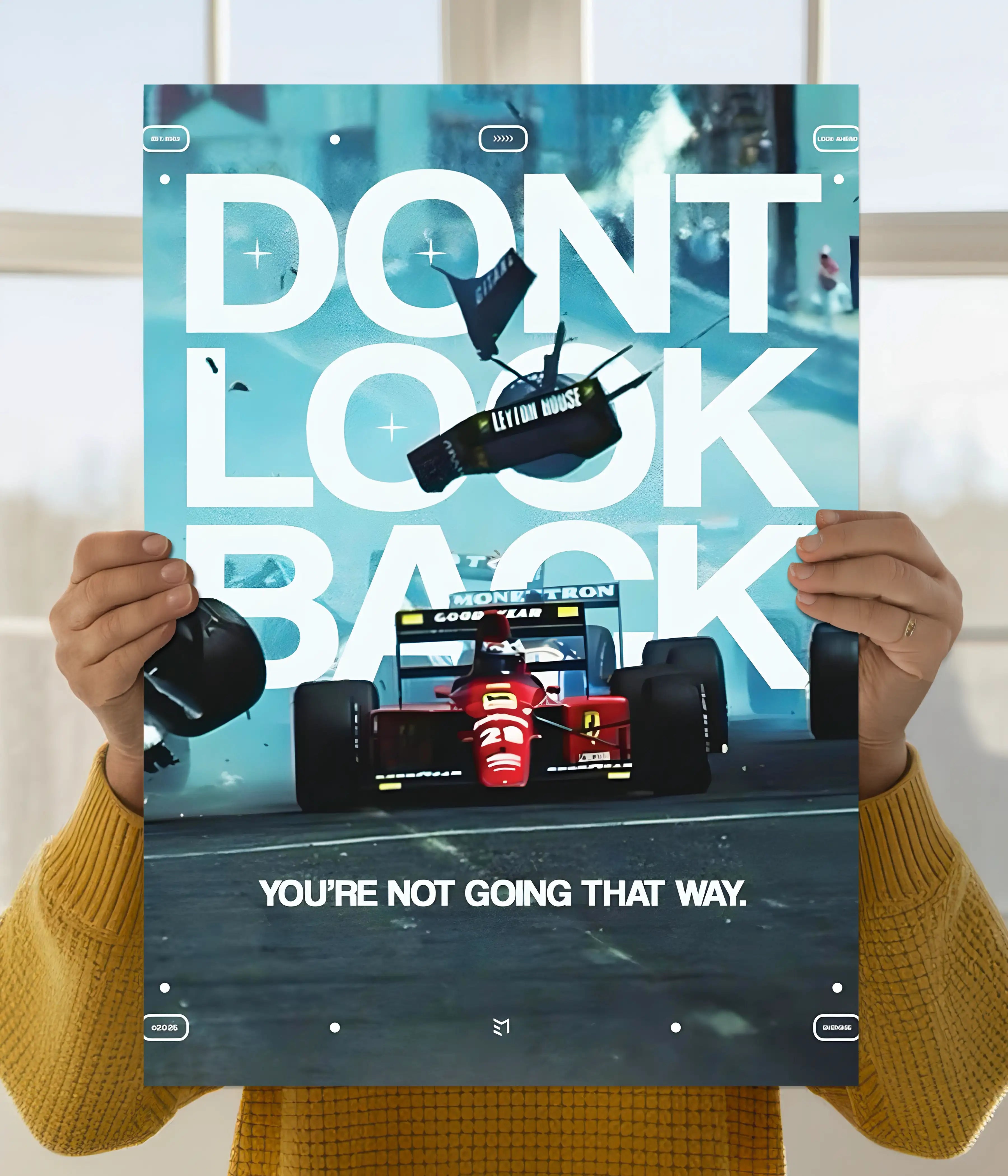 Don't Look Back F1 Racing Poster