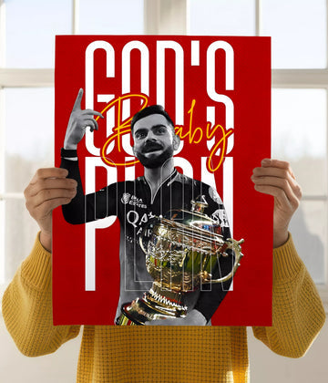 IPL 2025 Victory – Virat Kohli Wall Poster