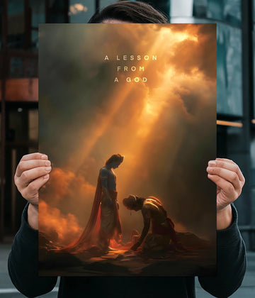 Krishna's Divine Lesson – Light of Dharma Poster