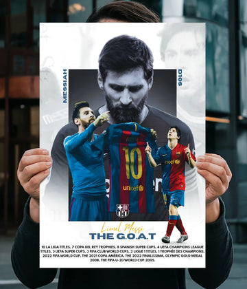 Lionel Messi – The G.O.A.T Legacy Wall Poster