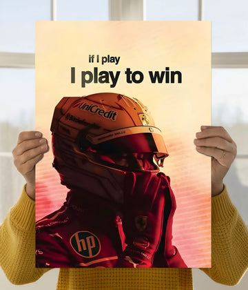 Play To Win F1 Racing Wall Poster
