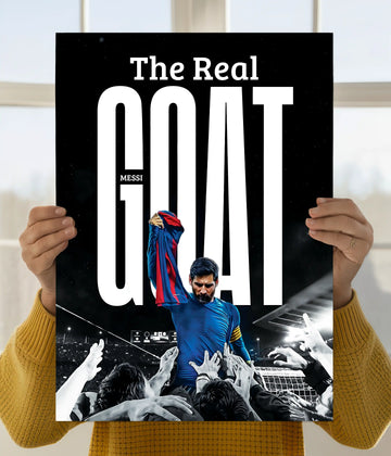 The Real GOAT Messi Celebration Wall Poster