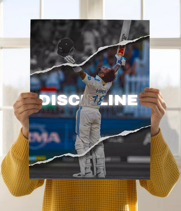 Virat Kohli Discipline Celebration Wall Poster