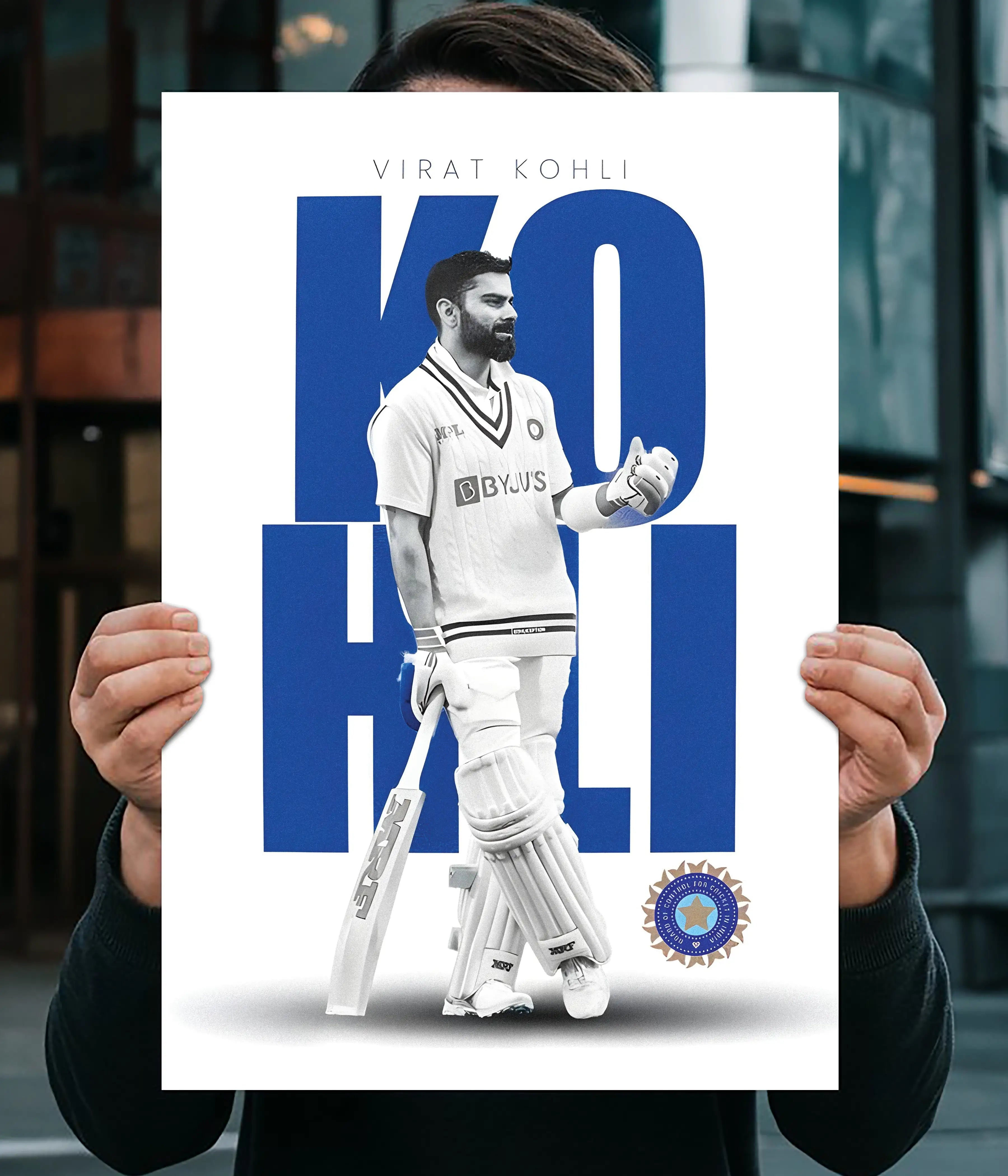 Virat Kohli Test Series Wall Poster